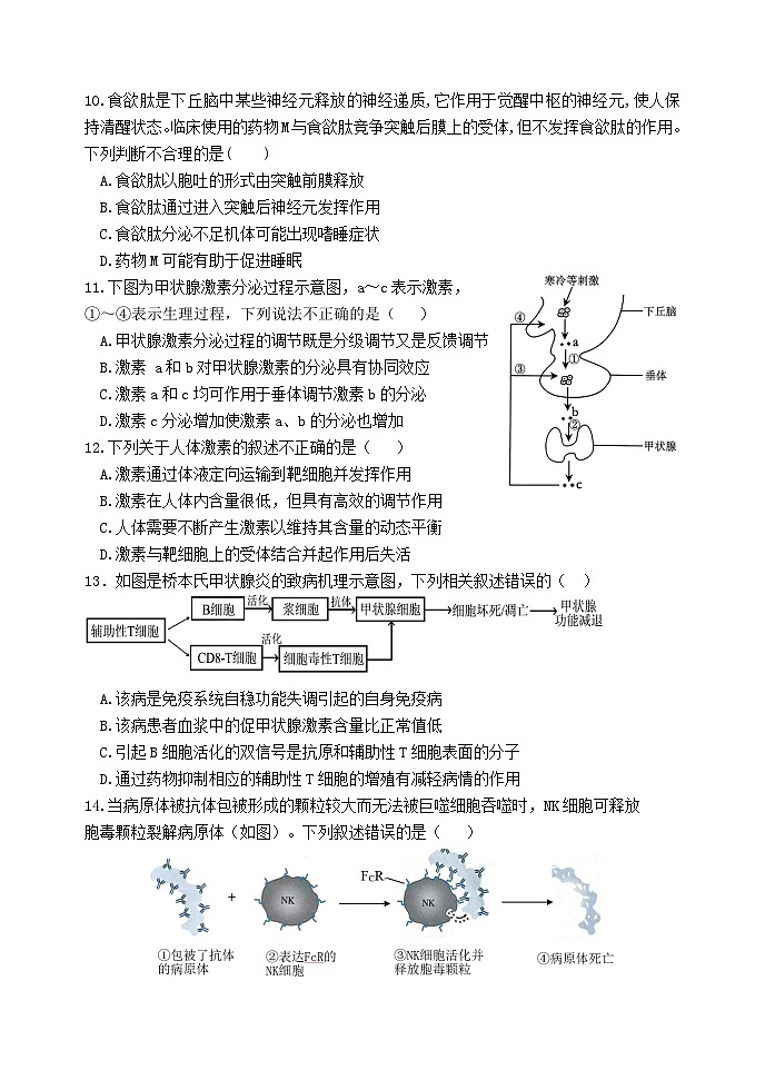 北京市丰台区2023-2024学年高二生物上学期期中试题B卷（Word版附答案）第3页