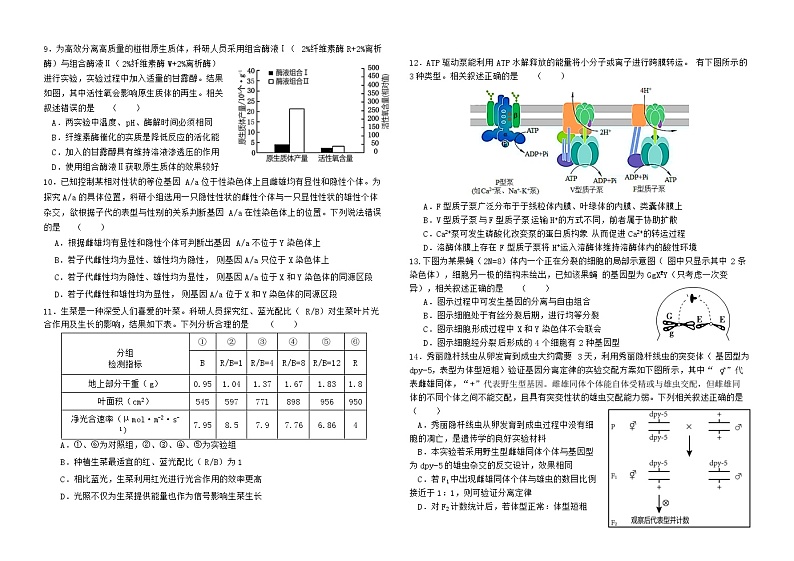 福建省福州市八县一中2023-2024学年高三生物上学期11月期中联考试题（Word版附答案）02