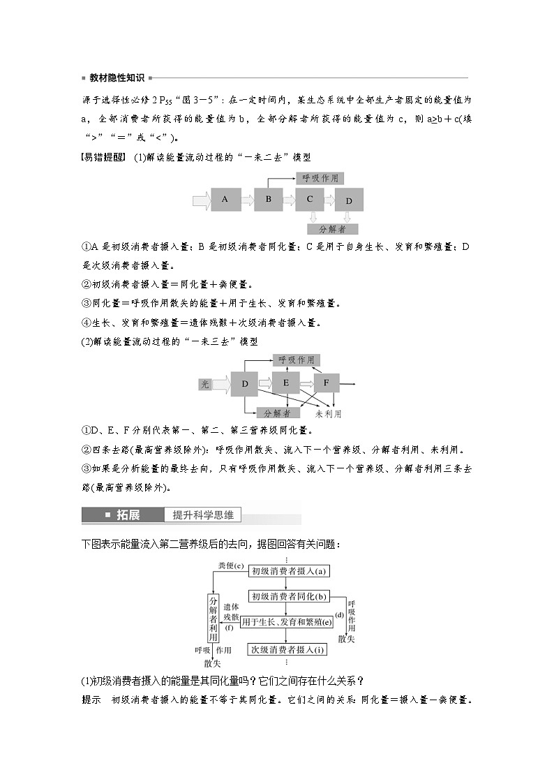 新高考生物一轮复习考点梳理讲义 第9单元　第6课时　生态系统的能量流动（含解析）第2页