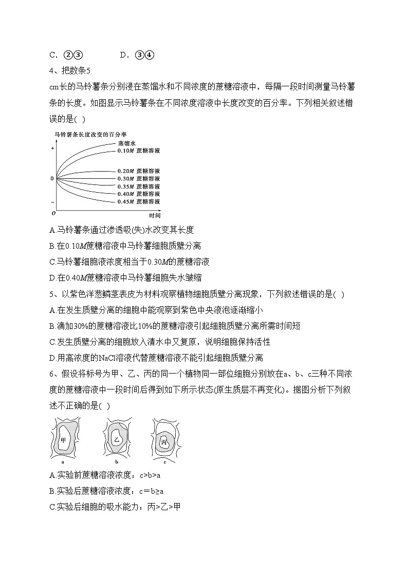 4.1被动运输（课后作业）-高中生物人教版（2019）必修一(含答案)02