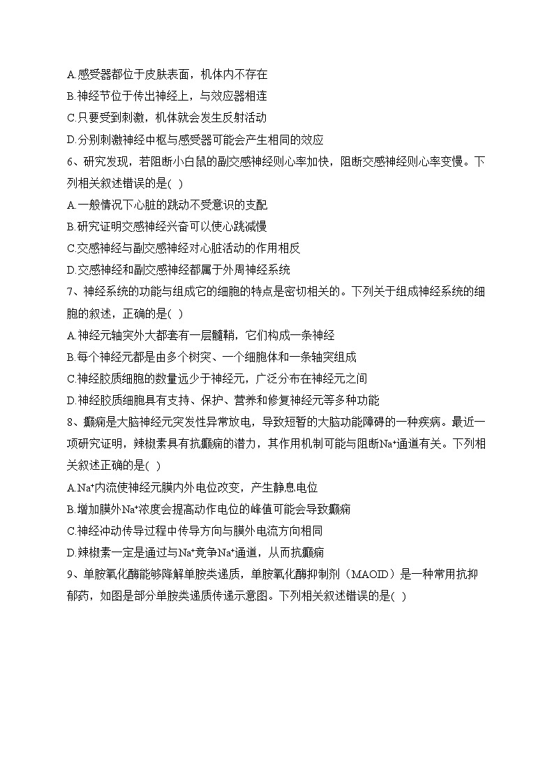 河北省沧州市运东七县联考2023-2024学年高二上学期9月月考生物试卷(含答案)第2页