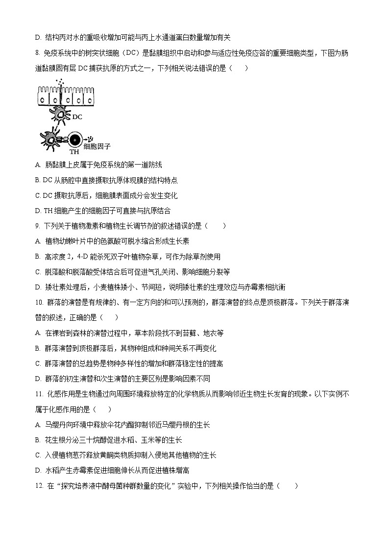 2024连云港赣榆区高二上学期11月期中考试生物含解析03