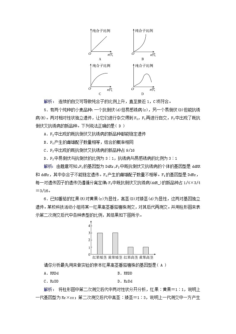 新教材适用2023_2024学年高中生物第1章遗传因子的发现单元检测新人教版必修202