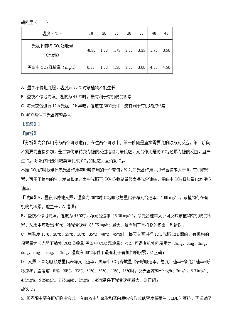 福建省厦门市湖滨中学2023-2024学年高三上学期期中生物试题（解析版）03