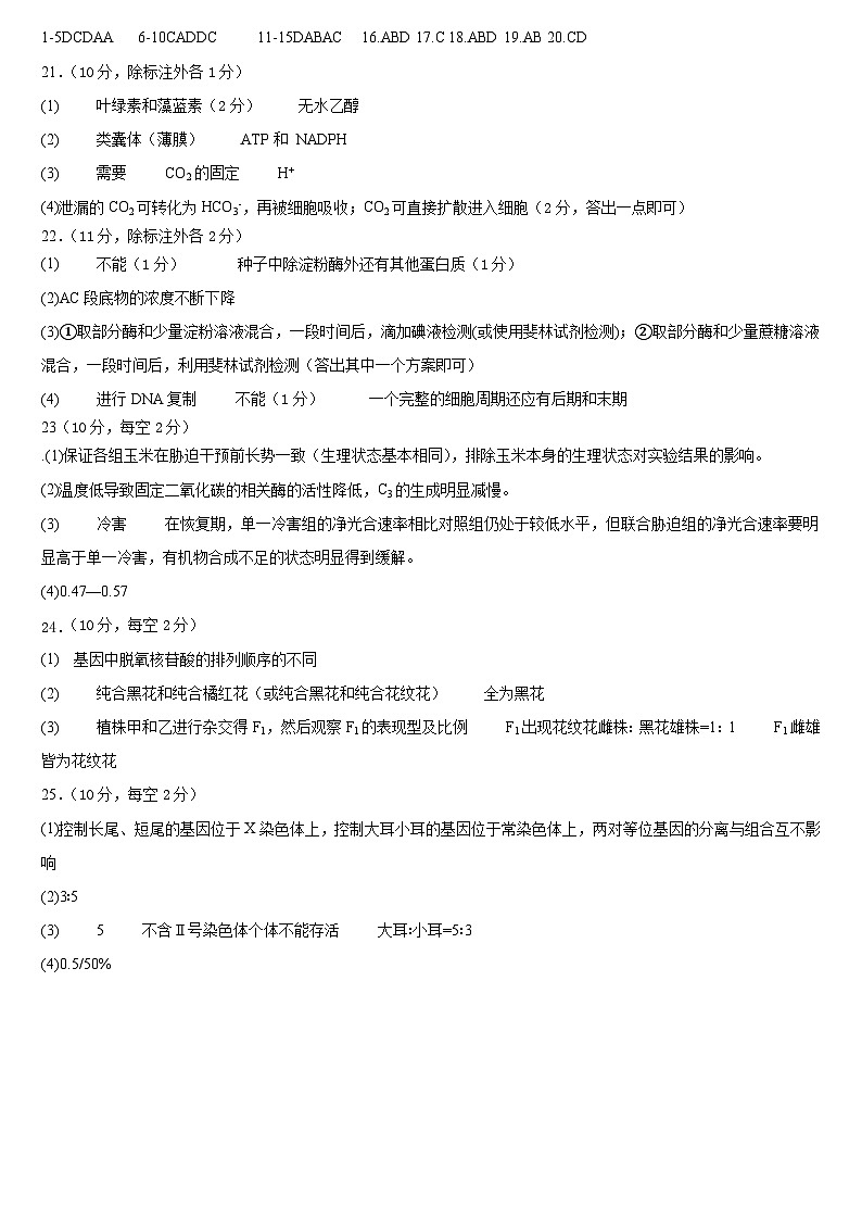 2024锦州高三上学期第三次考试生物图片版含答案01