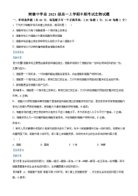 四川省成都市树德中学2023-2024学年高一生物上学期11月期中试题（Word版附解析）