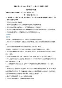 四川省攀枝花市七中2023-2024学年高三生物上学期第四次诊断性试题（Word版附解析）