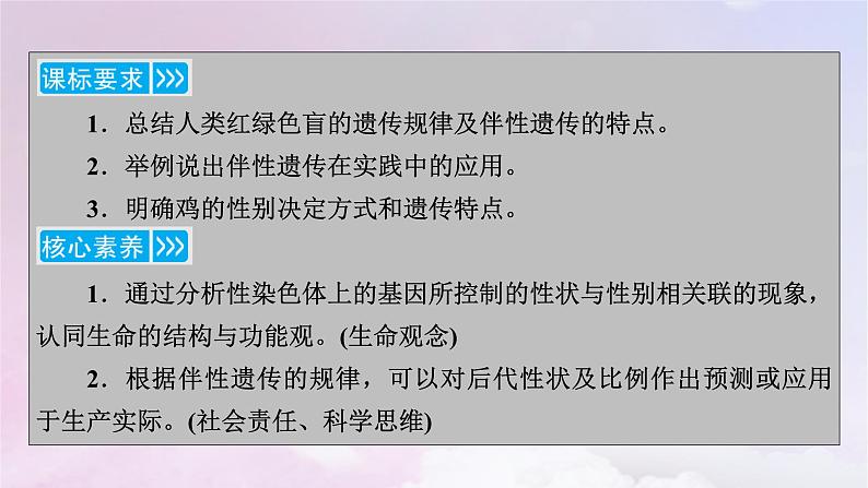 新教材适用2023_2024学年高中生物第2章基因和染色体的关系第3节伴性遗传课件新人教版必修203