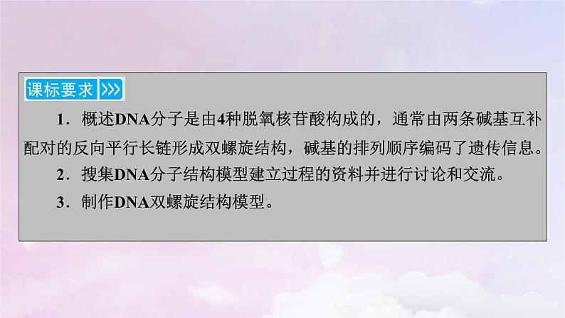 新教材适用2023_2024学年高中生物第3章基因的本质第2节DNA的结构课件新人教版必修2第3页