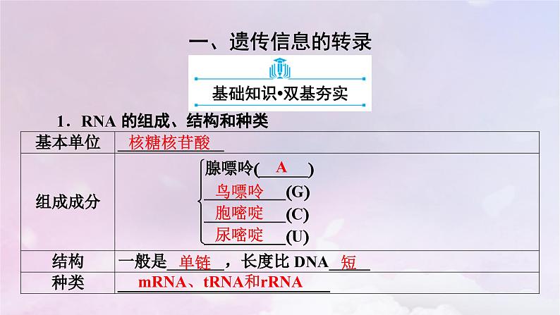 新教材适用2023_2024学年高中生物第4章基因的表达第1节基因指导蛋白质的合成课件新人教版必修205