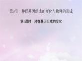 新教材适用2023_2024学年高中生物第6章生物的进化第3节种群基因组成的变化与物种的形成第1课时种群基因组成的变化课件新人教版必修2