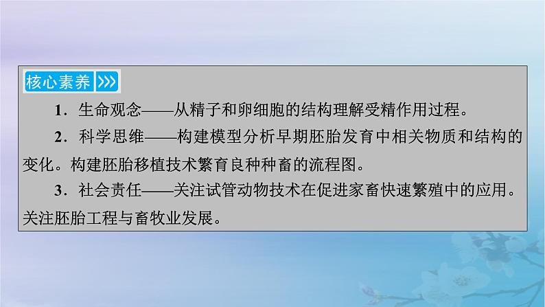 新教材适用2023_2024学年高中生物第2章细胞工程第3节胚胎工程第1课时胚胎工程的理论基础课件新人教版选择性必修304