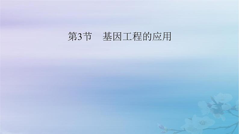 新教材适用2023_2024学年高中生物第3章基因工程第3节基因工程的应用课件新人教版选择性必修3第2页