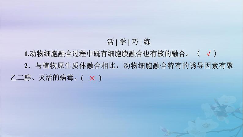 新教材适用2023_2024学年高中生物第2章细胞工程第2节动物细胞工程第2课时动物细胞融合技术与单克鹿体课件新人教版选择性必修307