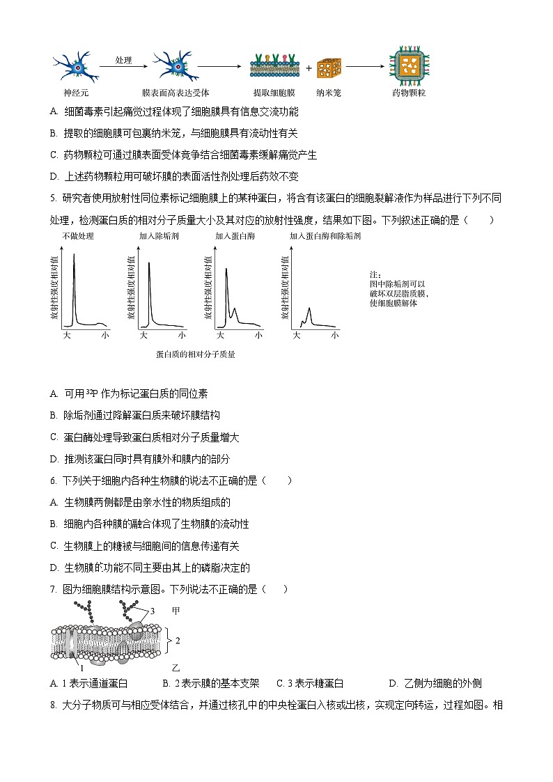 内蒙古通辽市科尔沁左翼中旗实验高级中学2023-2024学年高三上学期第一次月考生物试题（原卷版）第2页