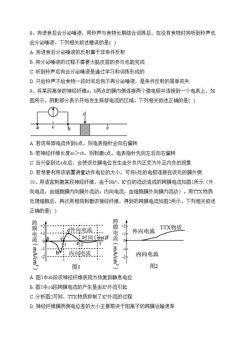 陕西省榆林市“府、靖、绥、横、定“五校联考2023-2024学年高二上学期期中考试生物试卷(含答案)03