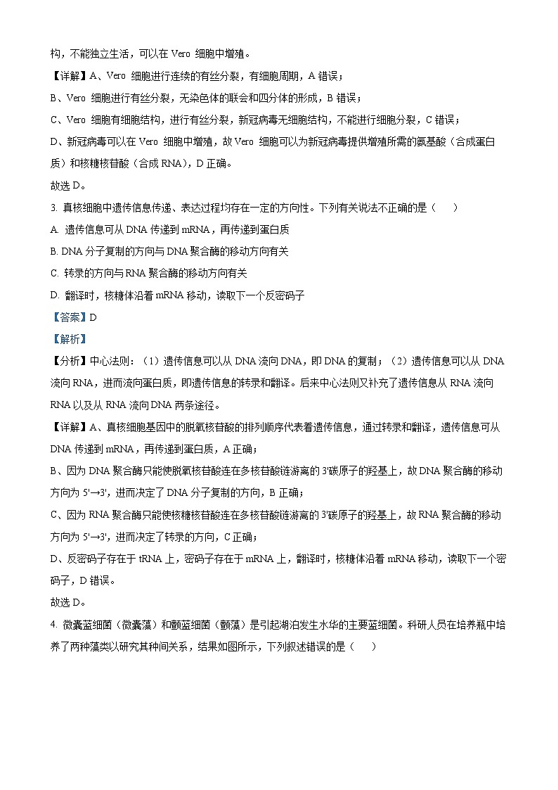 宁夏石嘴山市第三中学2022-2023学年高三下学期三模生物试题（Word版附解析）第2页