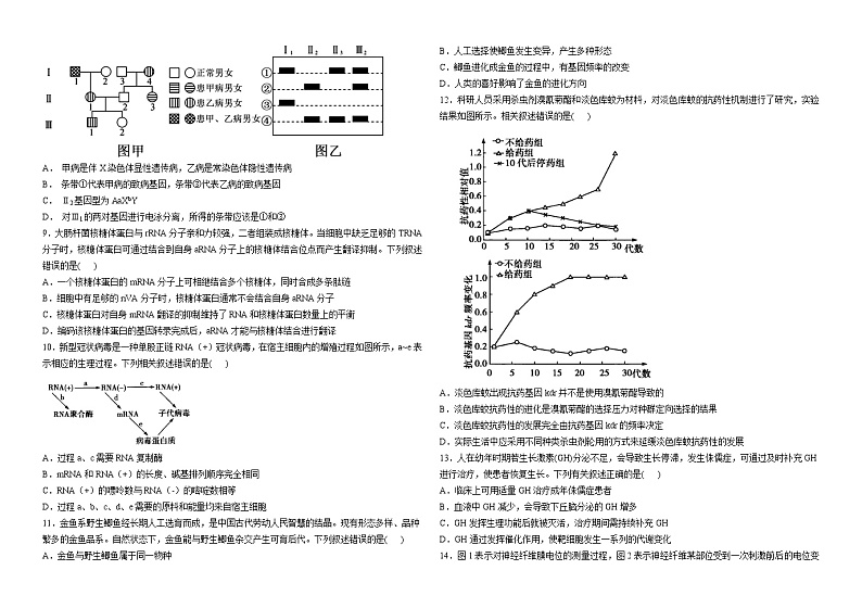 河南省西峡县第一高级中学2023-2024学年高三上学期11月阶段测试生物试题02