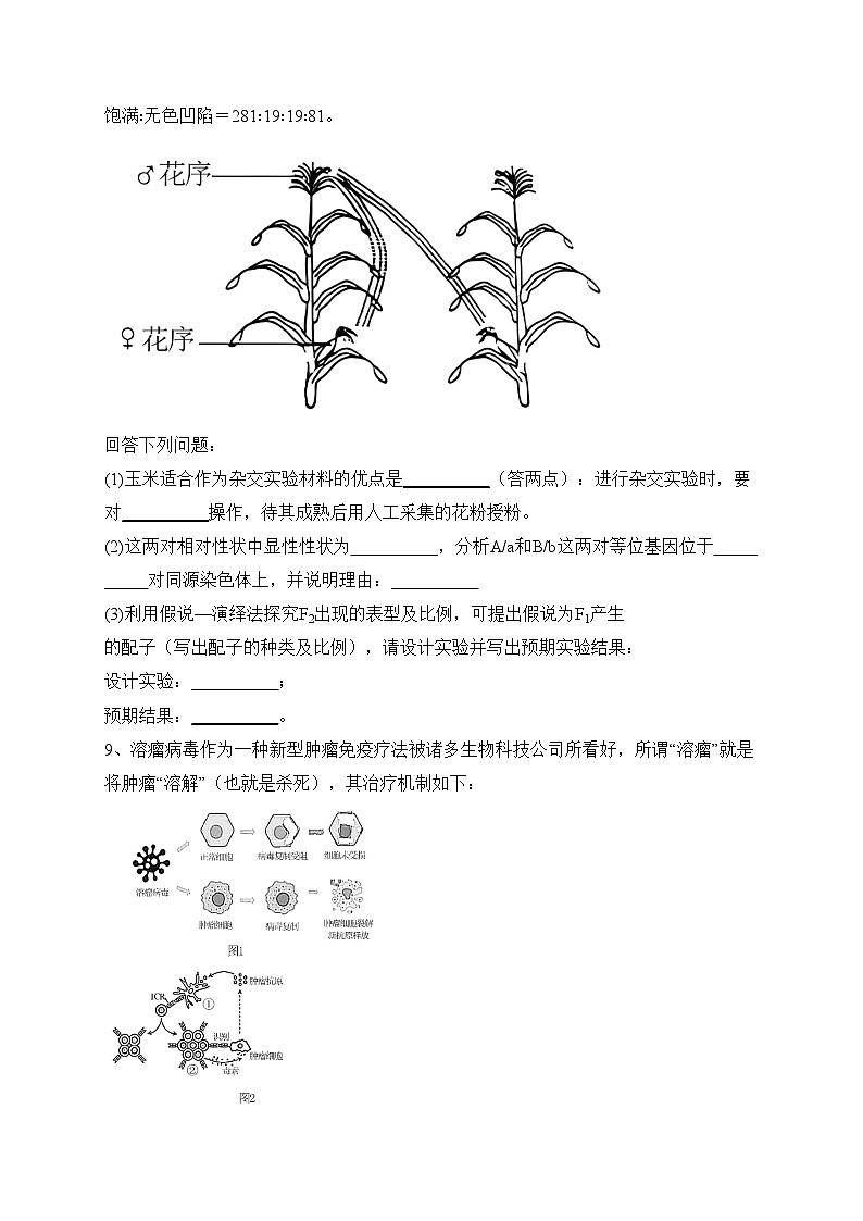 2023届黑龙江省大庆铁人中学高三二模理综生物试题(含答案)03