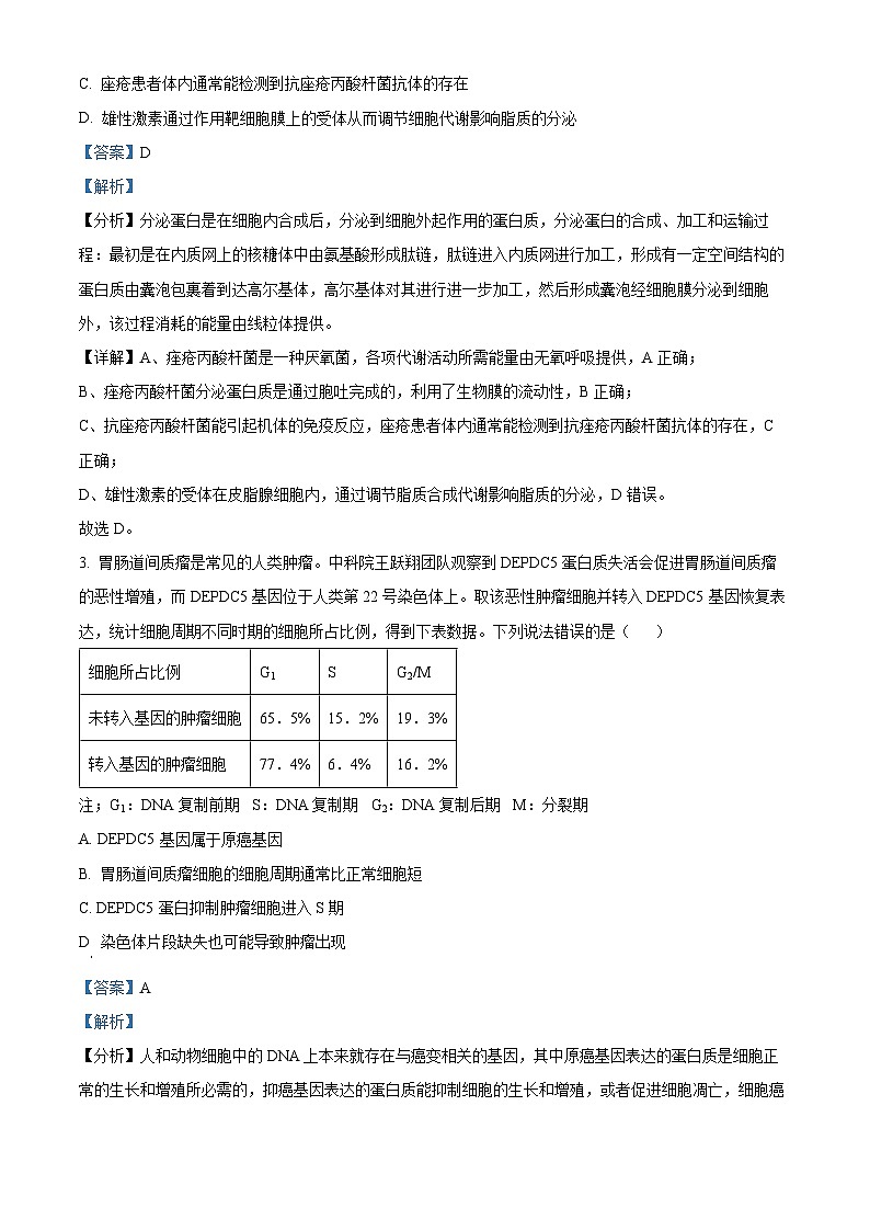 2024邵阳武冈高三上学期期中考试生物含解析02