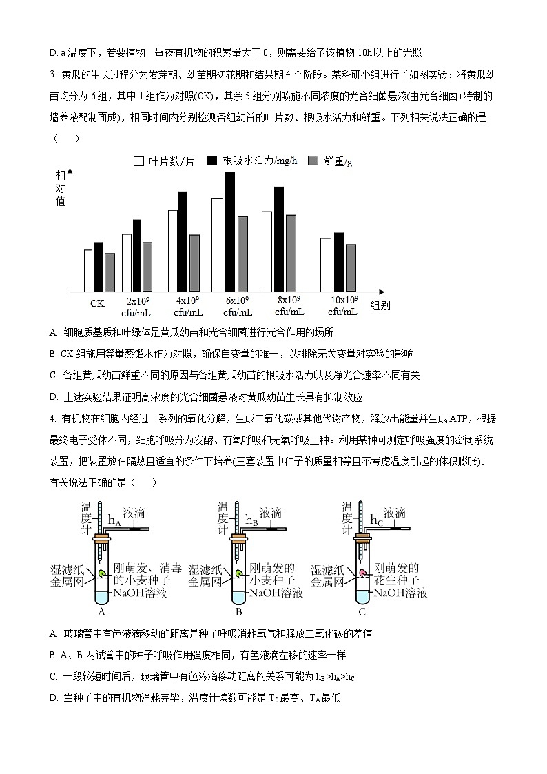 湖北省恩施州联盟学校2023-2024学年高二上学期期中生物试题无答案第2页
