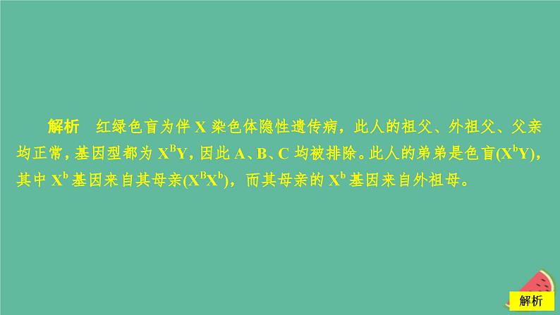 2023年新教材高中生物第2章基因和染色体的关系第3节伴性遗传课时精练课件新人教版必修2第3页