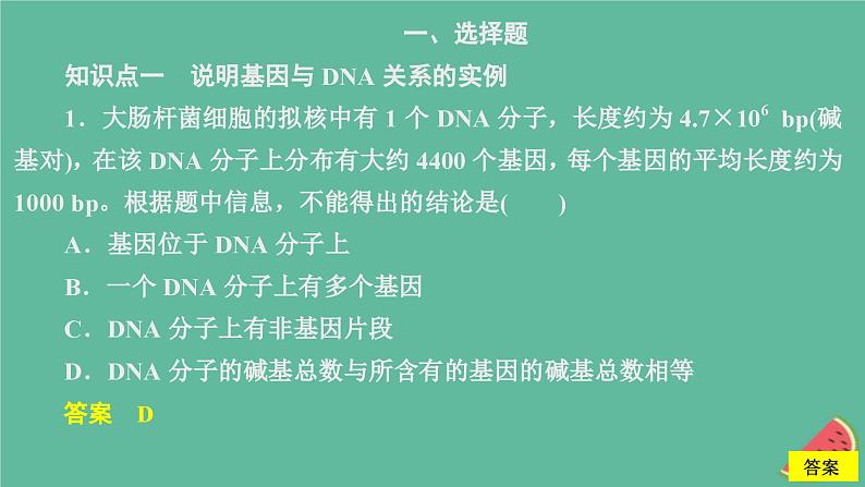 新教材2023版高中生物第3章基因的本质第4节基因通常是有遗传效应的DNA片段课件新人教版必修203