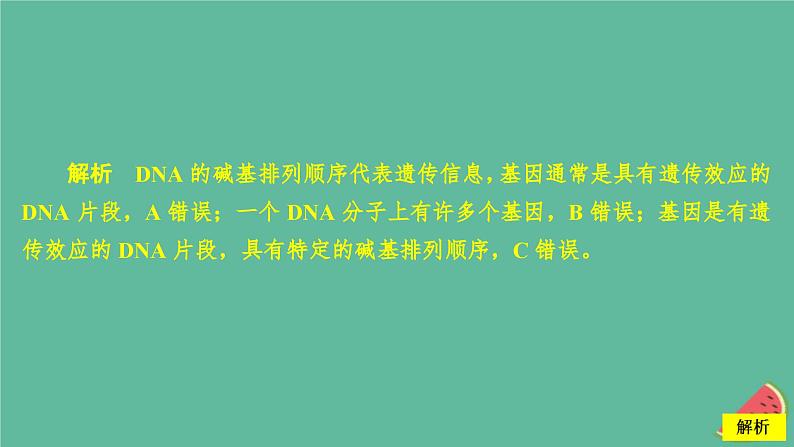 新教材2023版高中生物第3章基因的本质第4节基因通常是有遗传效应的DNA片段课件新人教版必修208