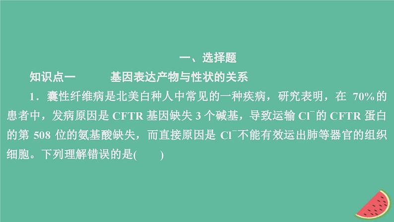 新教材2023版高中生物第4章基因的表达第2节基因表达与性状的关系课件新人教版必修203