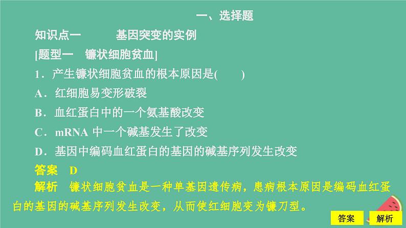新教材2023版高中生物第5章基因突变及其他变异第1节基因突变和基因重组课件新人教版必修203