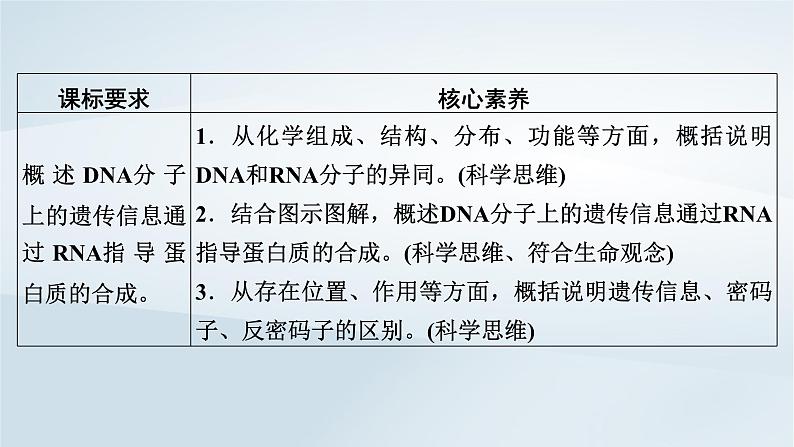 新教材2023年高中生物第4章基因的表达第1节基因指导蛋白质的合成课件新人教版必修203