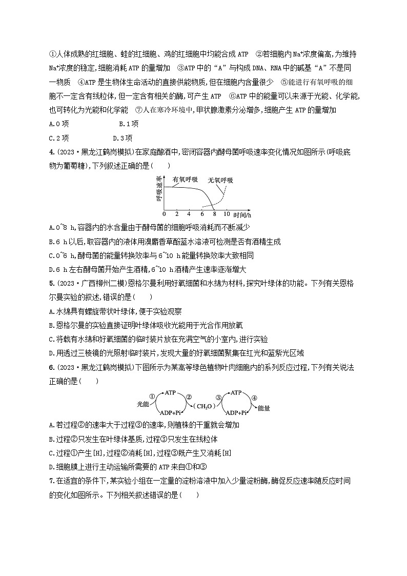 适用于老高考旧教材2024版高考生物二轮复习专题提升练2细胞代谢A（附解析）第2页