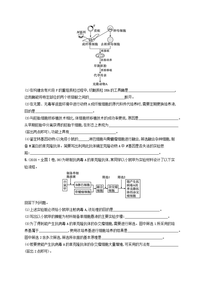 适用于老高考旧教材2024版高考生物二轮复习专题提升练10现代生物科技专题B真题专练（附解析）第3页