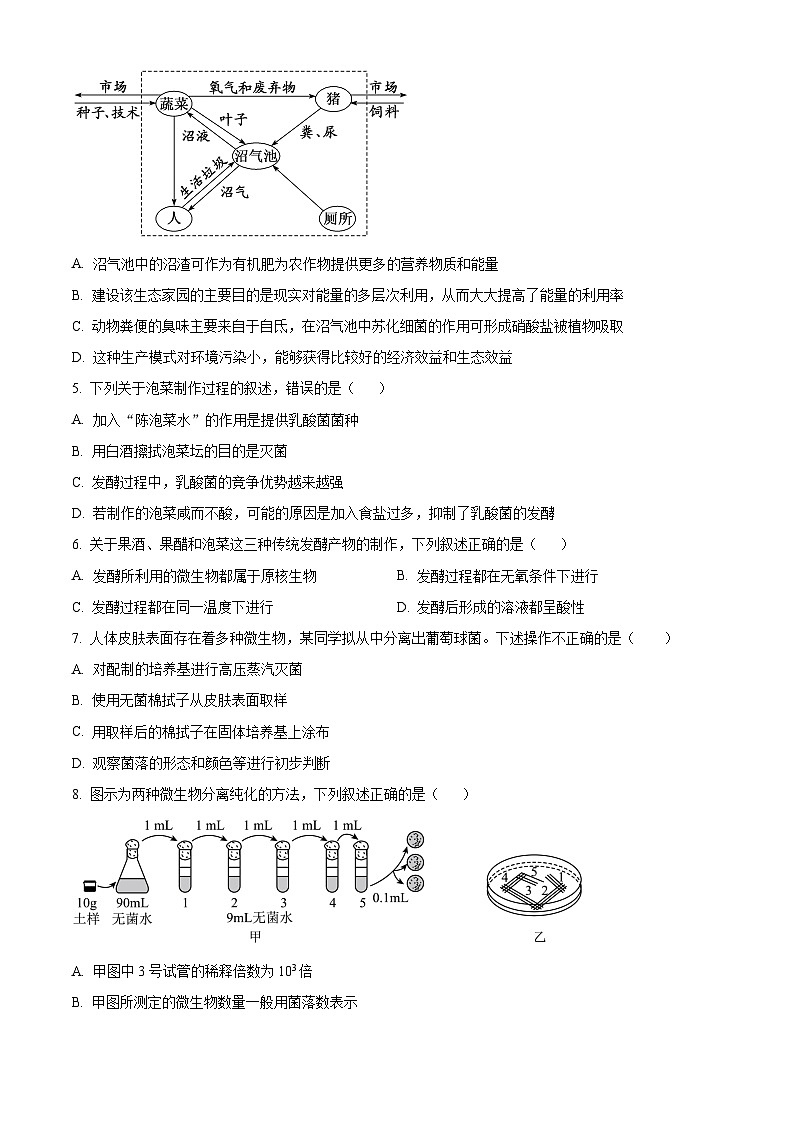 江苏省苏州市四市五区2022-2023学年高二下学期期中生物试题02
