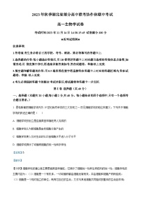 2023-2024学年湖北省随州一中部分高中联考协作体高一上学期期中考试生物试题含答案