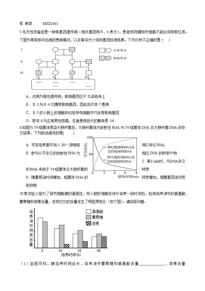 四川省绵阳市三台中学2023-2024学年高三上学期入学考试生物试题第2页