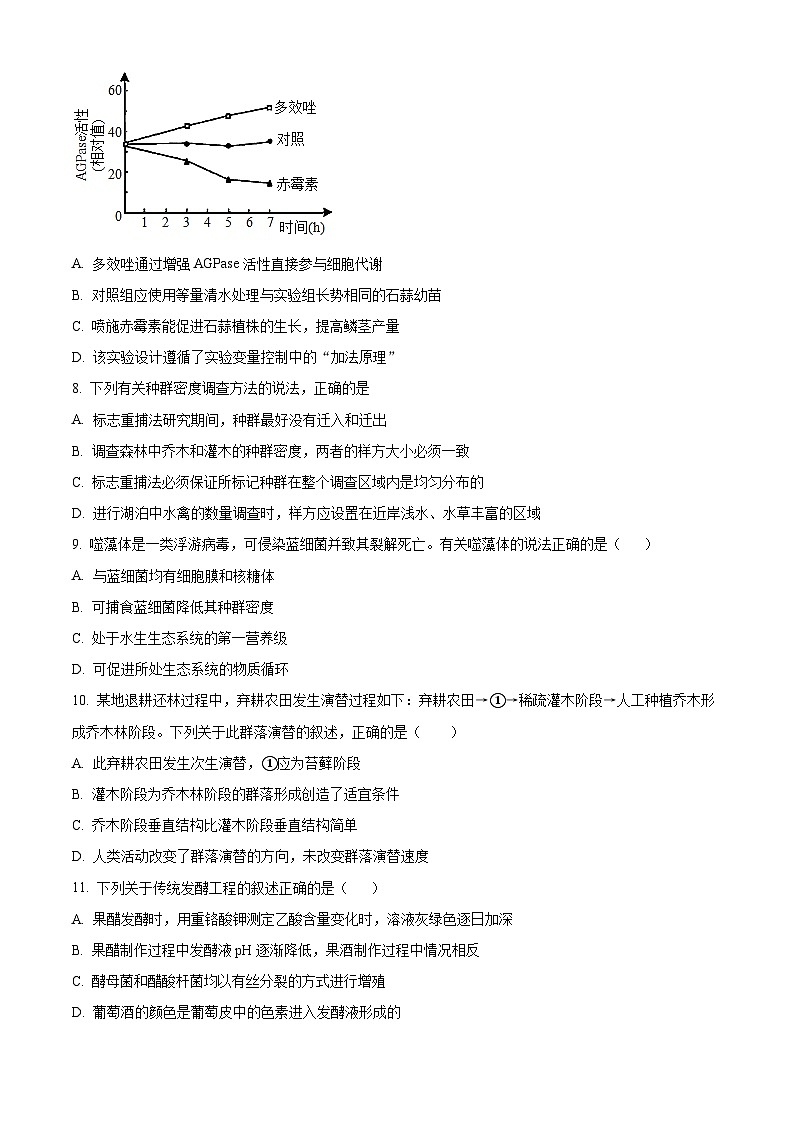 2024泰州靖江高级中学高二上学期期中考试生物含解析第3页