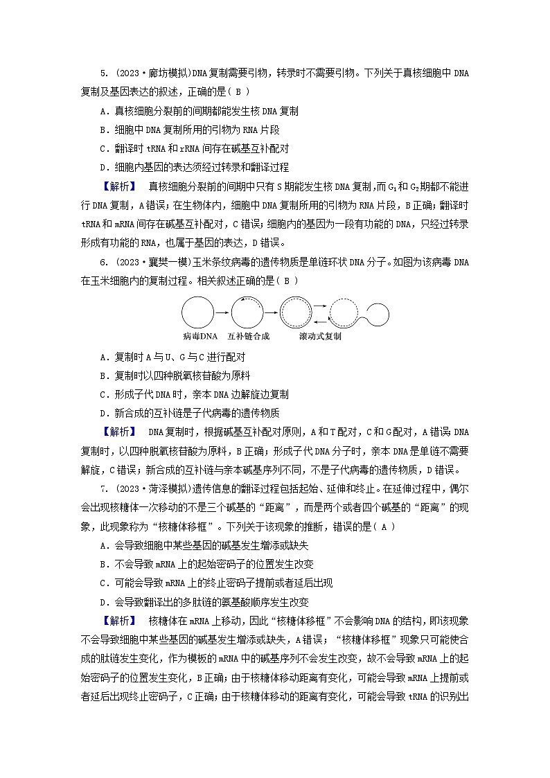 新教材适用2024版高考生物二轮总复习第1部分核心考点突破专题4遗传的分子基础第3页