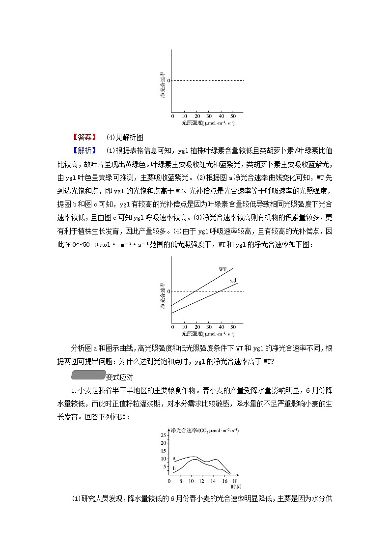 新教材适用2024版高考生物二轮总复习第3部分高考题型专练非选择题规范练1细胞代谢第2页