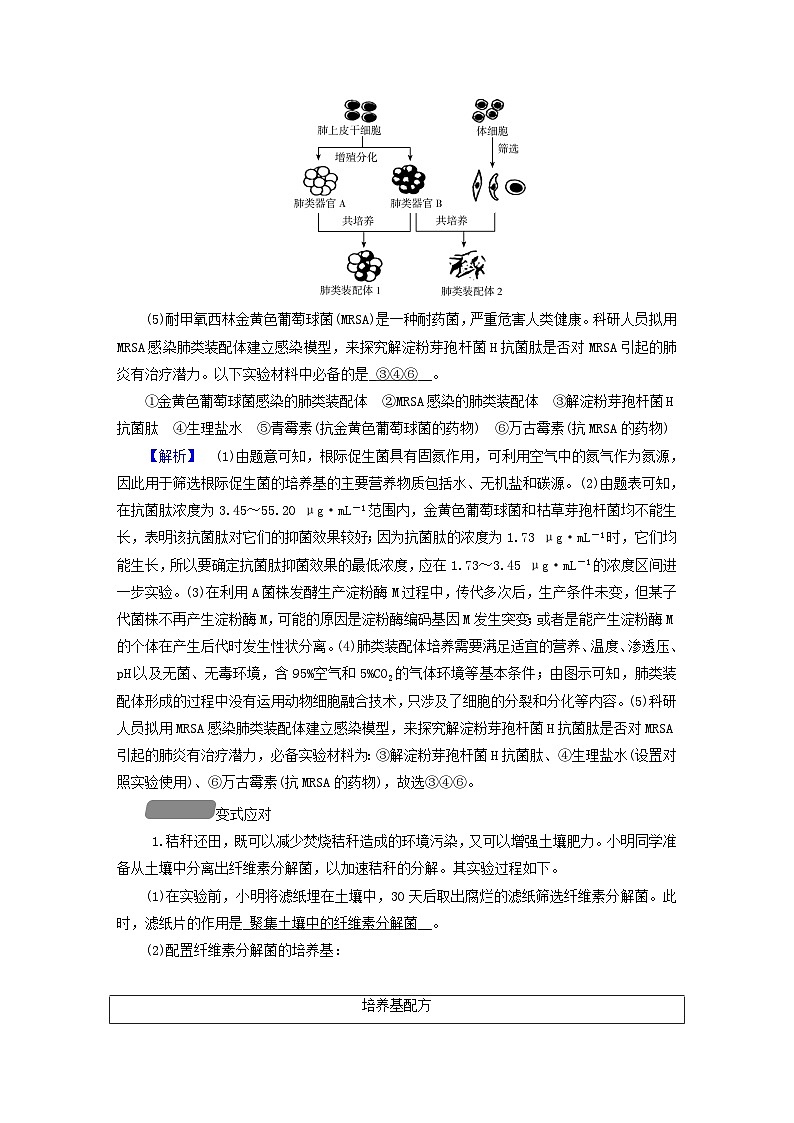 新教材适用2024版高考生物二轮总复习第3部分高考题型专练非选择题规范练5生物技术与工程第2页