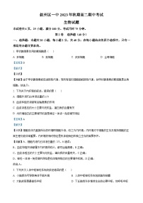 四川省宜宾市叙州区第一中学2023-2024学年高二上学期11月期中生物试题（Word版附解析）