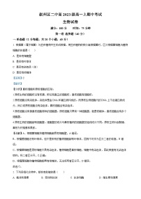 四川省宜宾市叙州区第二中学2023-2024学年高一上学期期中生物试题（Word版附解析）