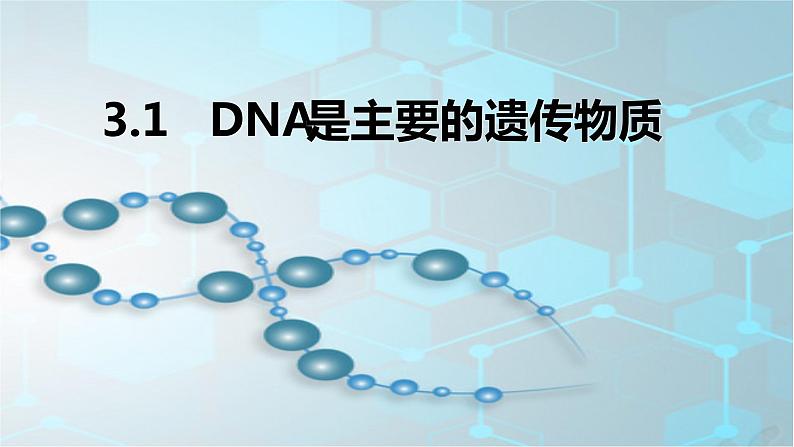 人教版高中生物必修二3.1DNA是主要的遗传物质 课件+同步分层练习（含答案解析）01