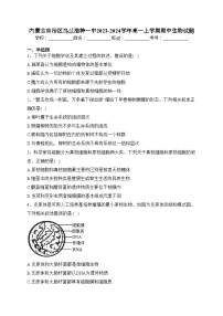 内蒙古自治区乌兰浩特一中2023-2024学年高一上学期期中生物试题(含答案)