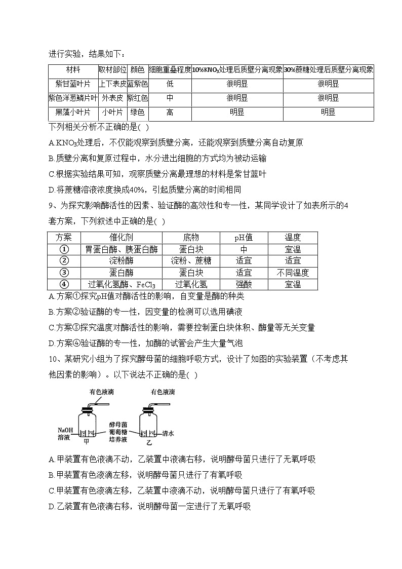 重庆市西南大学附中2022-2023学年高二下学期期末生物试题(含答案)03