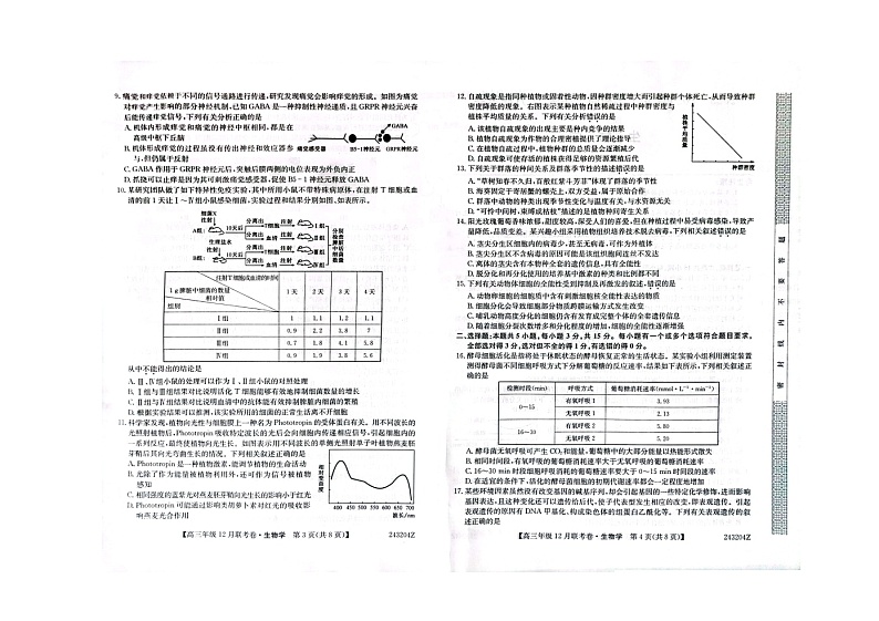 辽宁省部分学校2023-2024学年高三上学期12月联考 生物第2页