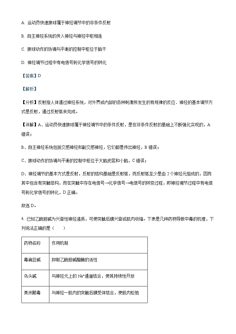 2023-2024学年安徽省六安一中皖豫联盟高二上学期期中联考生物试题含答案03