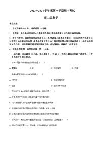 2023-2024学年甘肃省酒泉市油田第一中学四校高二上学期期中联考生物试题含答案