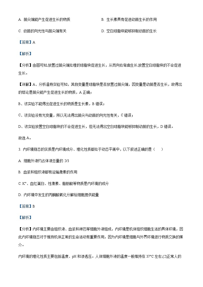 2023-2024学年浙江省嘉兴市桐乡市高级中学八校联盟高二上学期期中联考生物试题含答案02