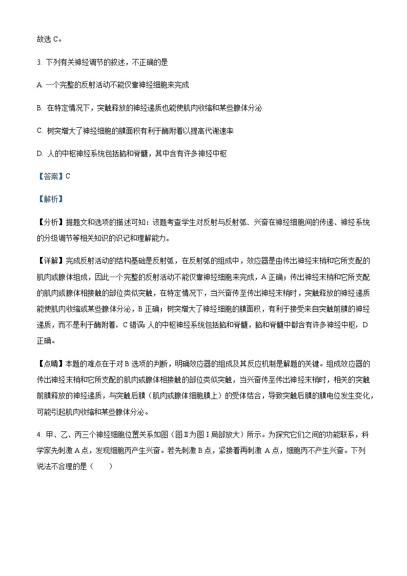 2023-2024学年湖北省孝感市高级中学高二上学期11月期中考试生物试题含答案03